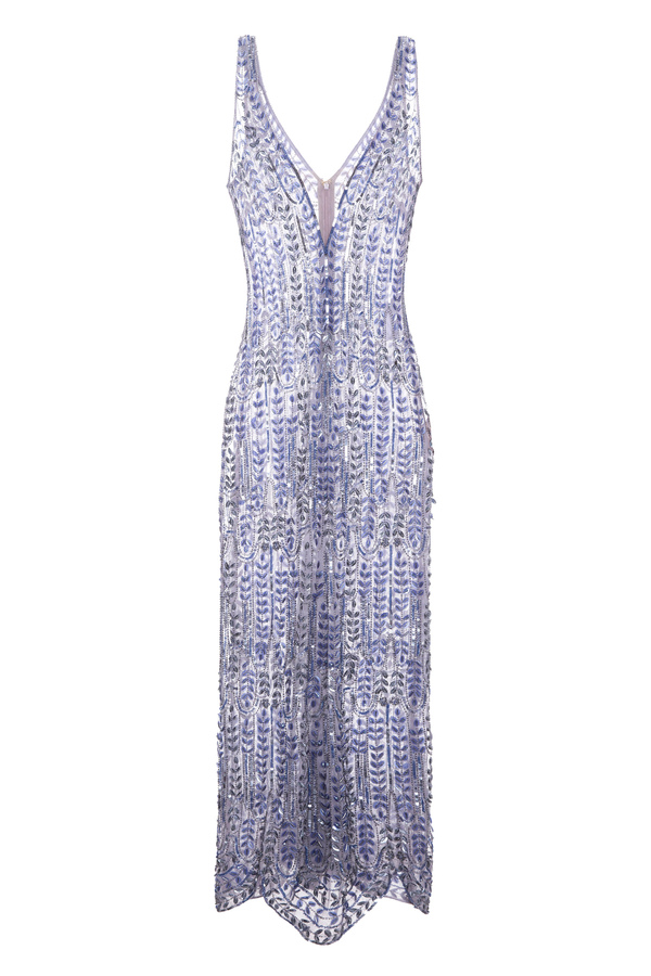 Red Carpet mermaid-style dress with embroidery - Elisabetta Franchi® Outlet