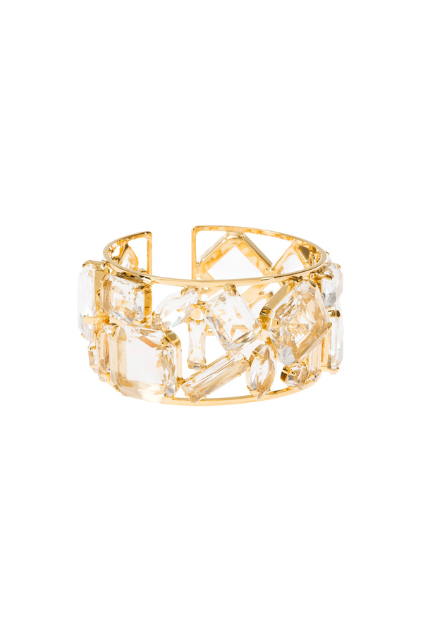 Rigid bracelet with rhinestone cabochons - Elisabetta Franchi® Outlet