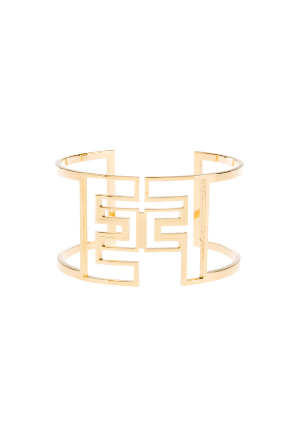 Bracelet rigide light gold avec logo - Elisabetta Franchi® Outlet