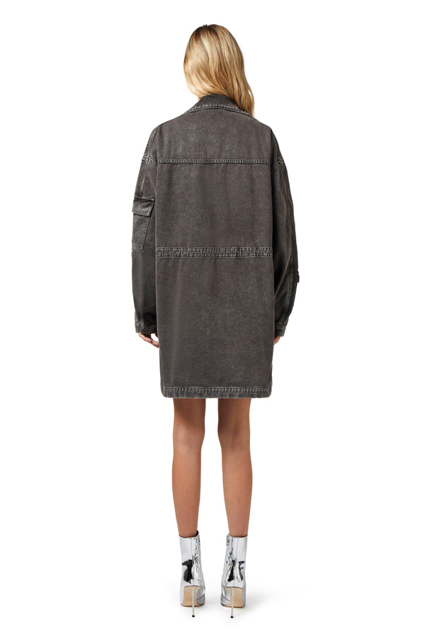 Parka over in denim - Elisabetta Franchi® Outlet