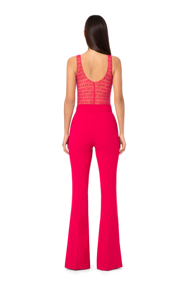 Sleeveless bodysuit with crew neck and open back neckline - Elisabetta Franchi® Outlet