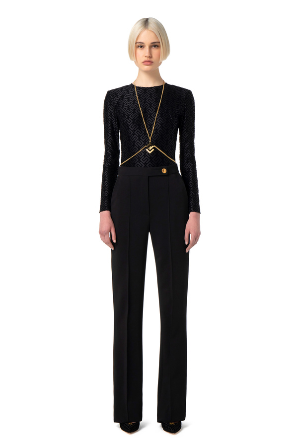 Body in lycra flock - Elisabetta Franchi® Outlet