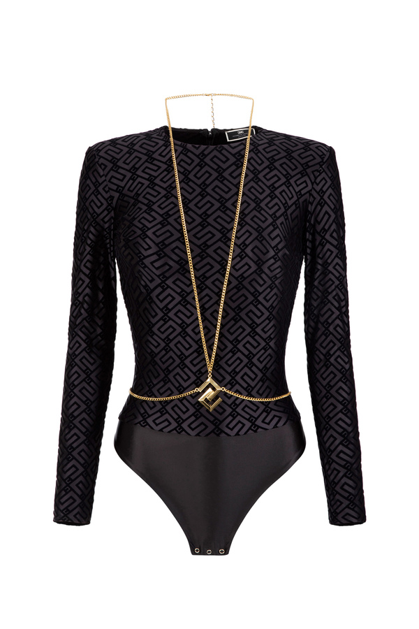 Body in lycra flock - Elisabetta Franchi® Outlet