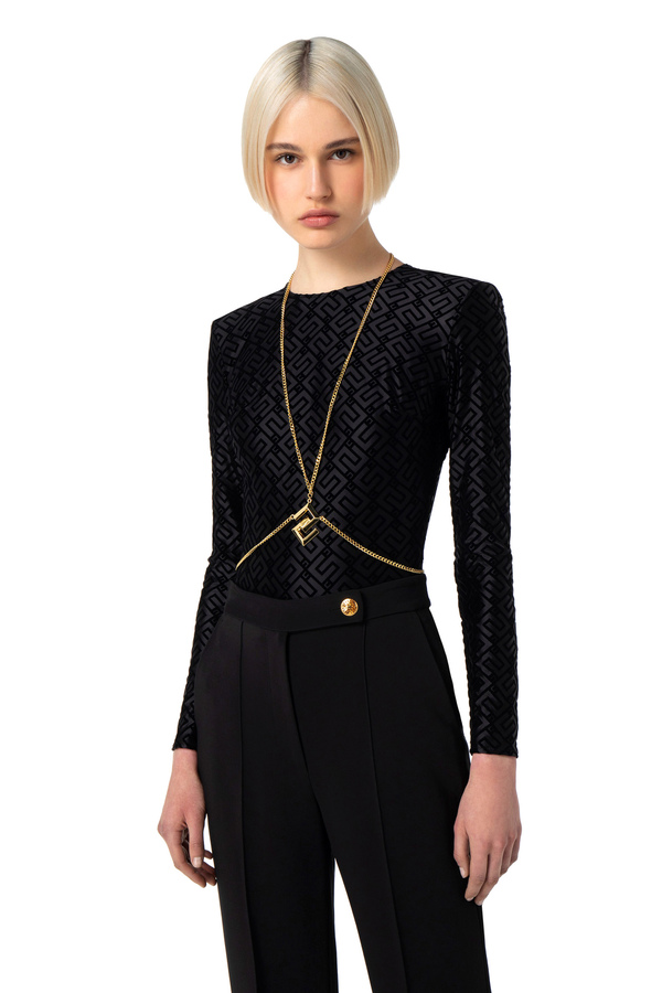 Elisabetta Franchi Black Fringed Dress - Ferraris Boutique