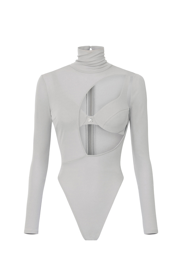Body aus Jersey mit Cut-out und BH - Elisabetta Franchi® Outlet