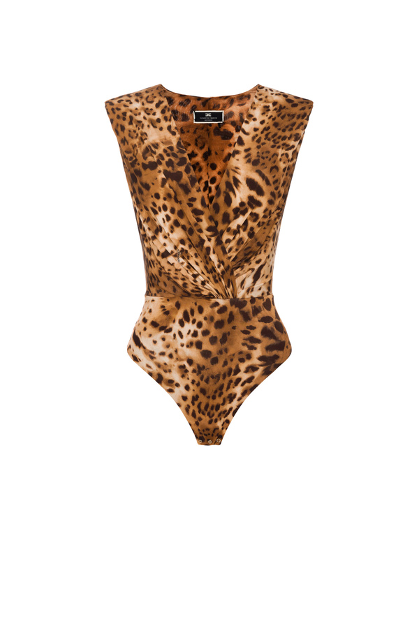 Body mit Leoparden-Print - Elisabetta Franchi® Outlet