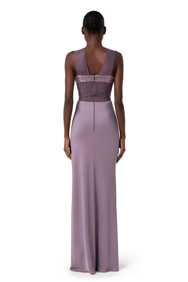 Body in tulle ricamato e paillettes - Elisabetta Franchi® Outlet