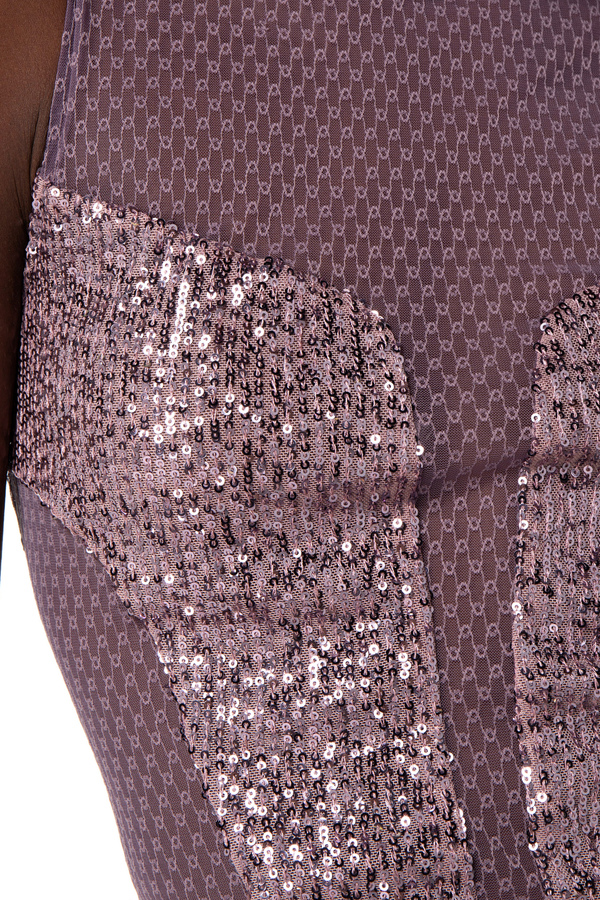 Body in tulle ricamato e paillettes - Elisabetta Franchi® Outlet