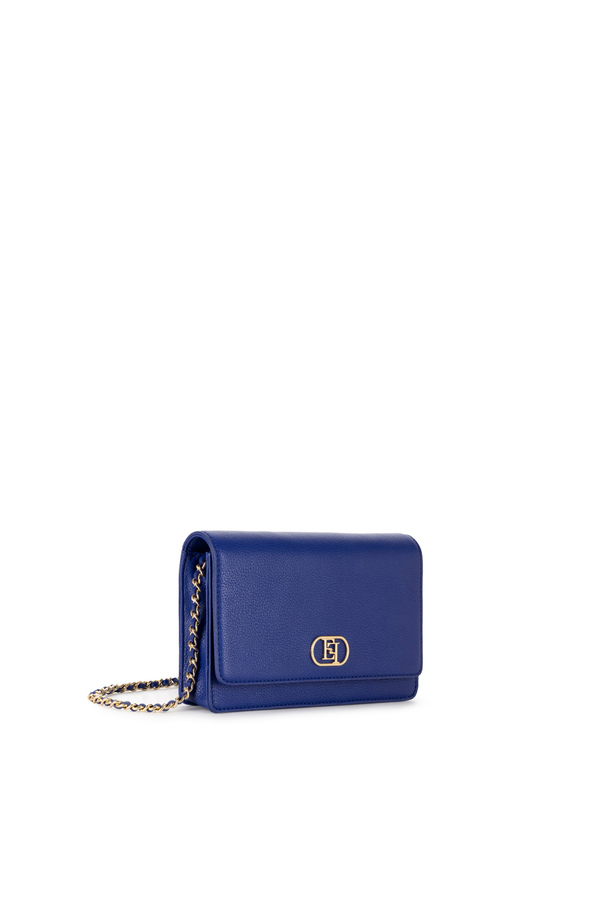 Shoulder bag with metal logo - Elisabetta Franchi® Outlet