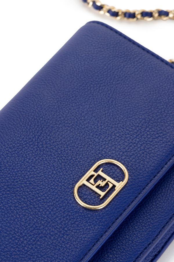 Shoulder bag with metal logo - Elisabetta Franchi® Outlet