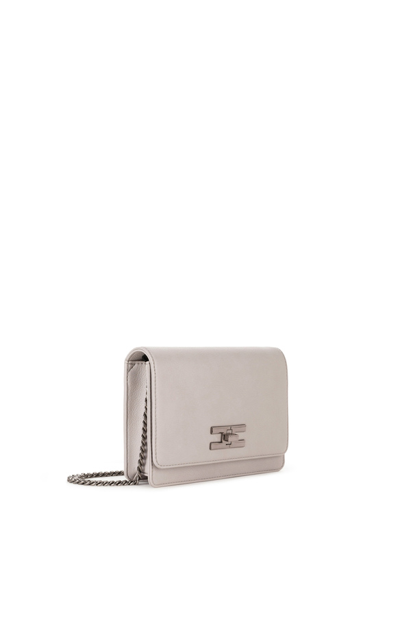 Shoulder bag with logoed turn-lock - Elisabetta Franchi® Outlet
