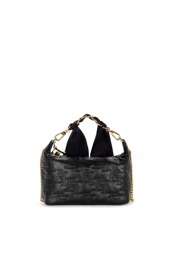 Small hobo bag with foulard scarf chain - Elisabetta Franchi® Outlet