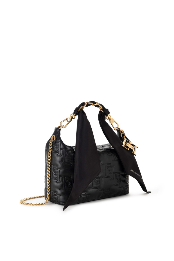 Small hobo bag with foulard scarf chain - Elisabetta Franchi® Outlet