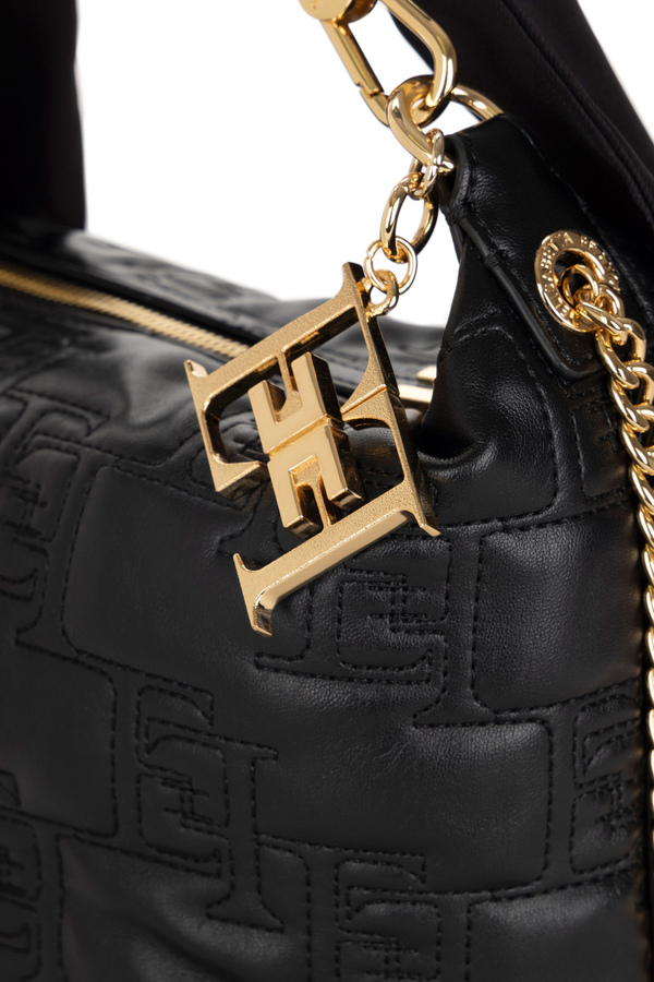 Small hobo bag with foulard scarf chain - Elisabetta Franchi® Outlet