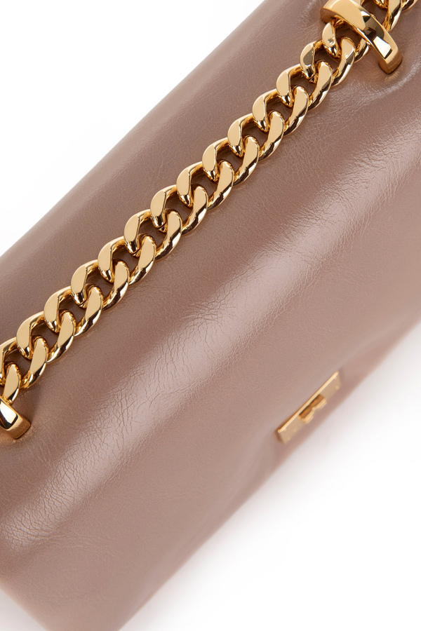 Kleine Puffertasche mit Schulterkette - Elisabetta Franchi® Outlet