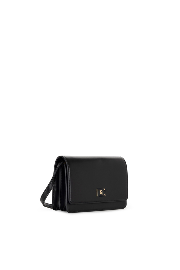 Borsa a tracolla con placca smaltata - Elisabetta Franchi® Outlet