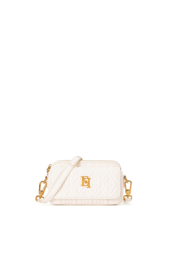 Small shoulder bag with diamond pattern - Elisabetta Franchi® Outlet
