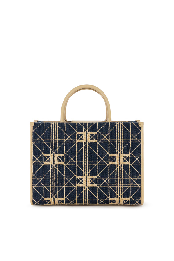 Shopper media in rafia - Elisabetta Franchi® Outlet