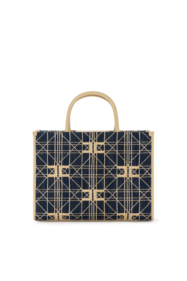 Shopper media in rafia - Elisabetta Franchi® Outlet
