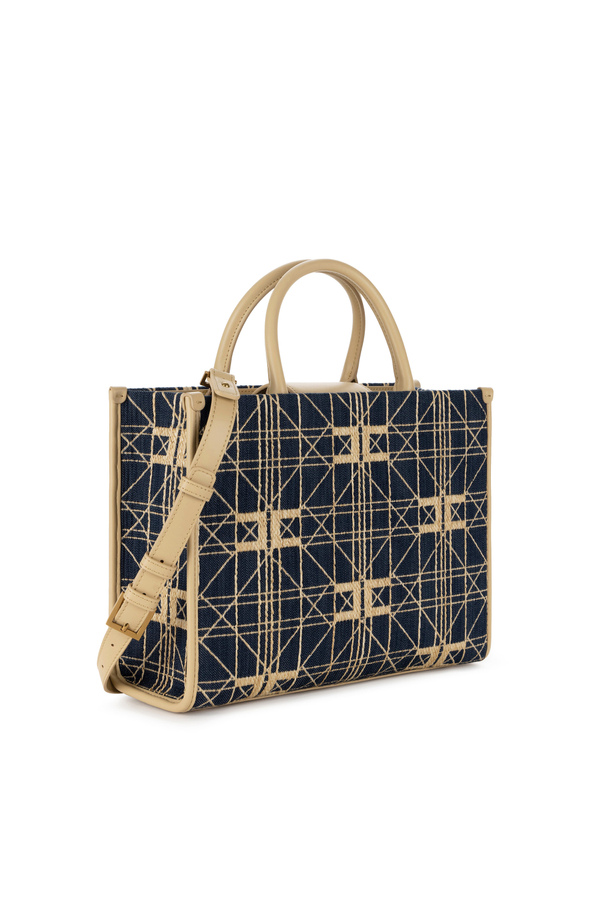Shopper media in rafia - Elisabetta Franchi® Outlet
