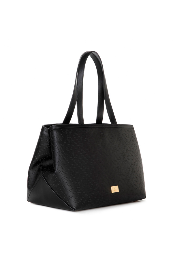 Shopper grande con stampa logo - Elisabetta Franchi® Outlet