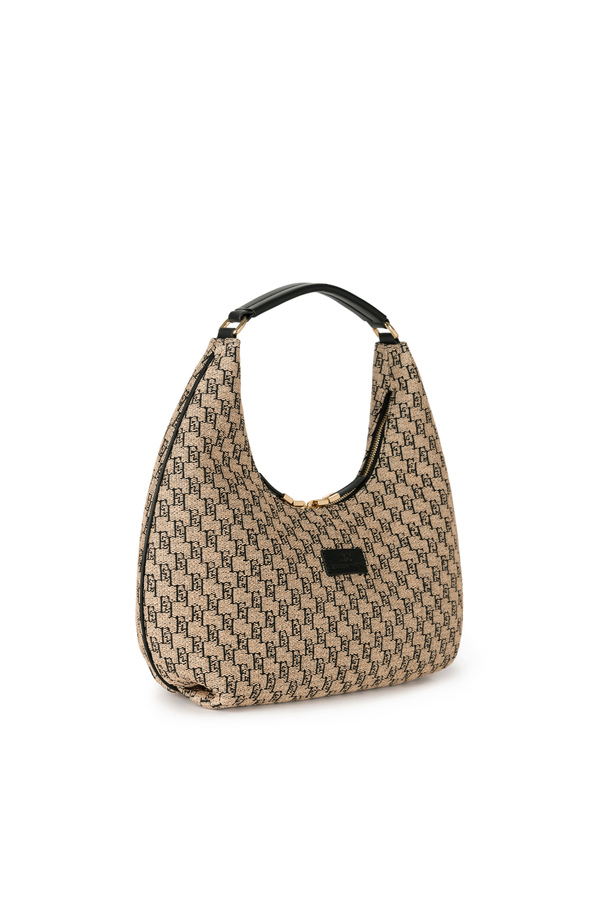 Hobo grande in rafia jacquard - Elisabetta Franchi® Outlet