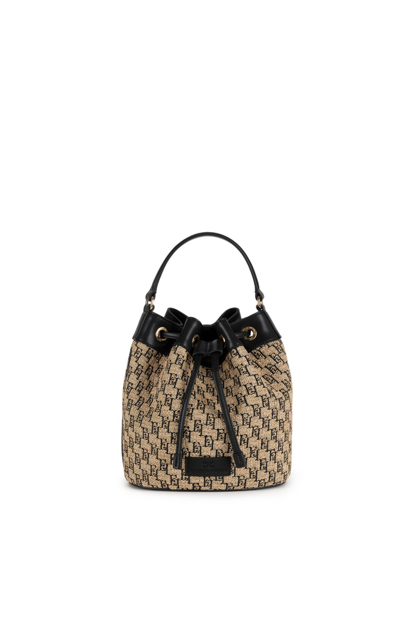 Secchiello in rafia jacquard - Elisabetta Franchi® Outlet