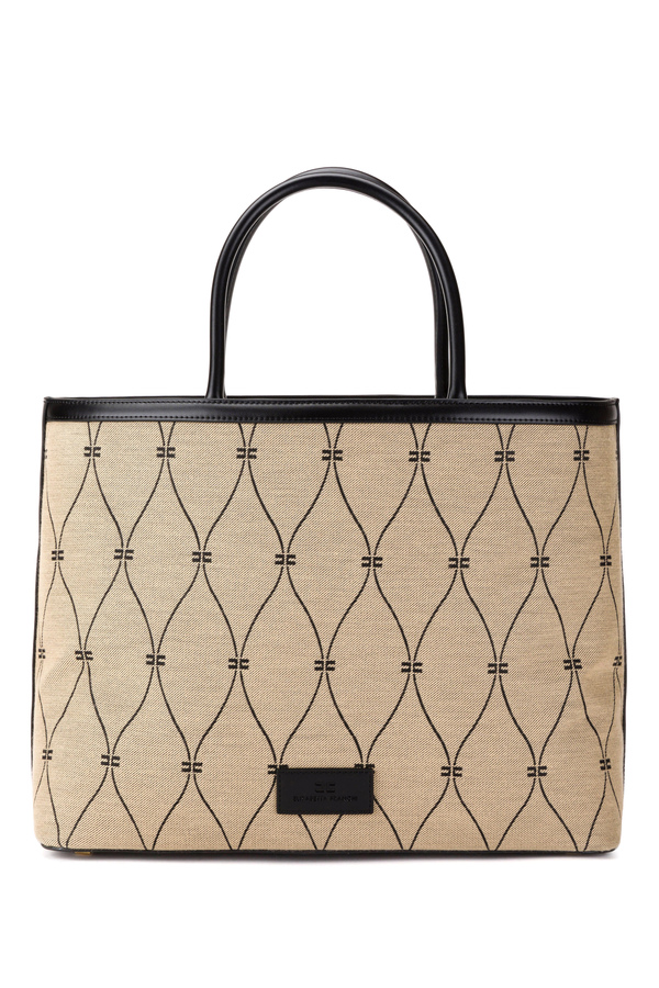 Elisabetta Franchi diamond motif shopper bag - Elisabetta Franchi® Outlet