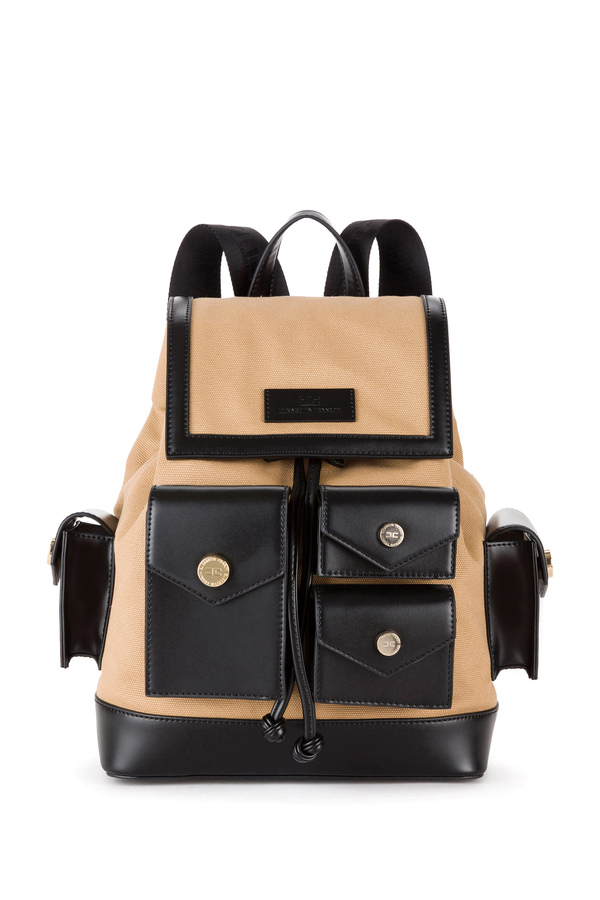 Utility backpack with contrasting details - Elisabetta Franchi® Outlet
