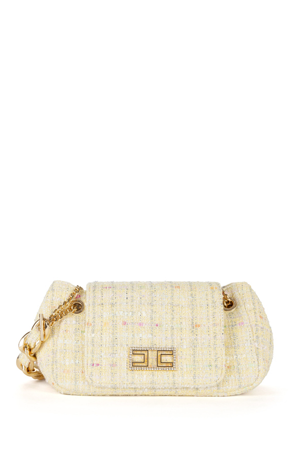 Collection Umhängetasche aus Tweedstoff - Elisabetta Franchi® Outlet