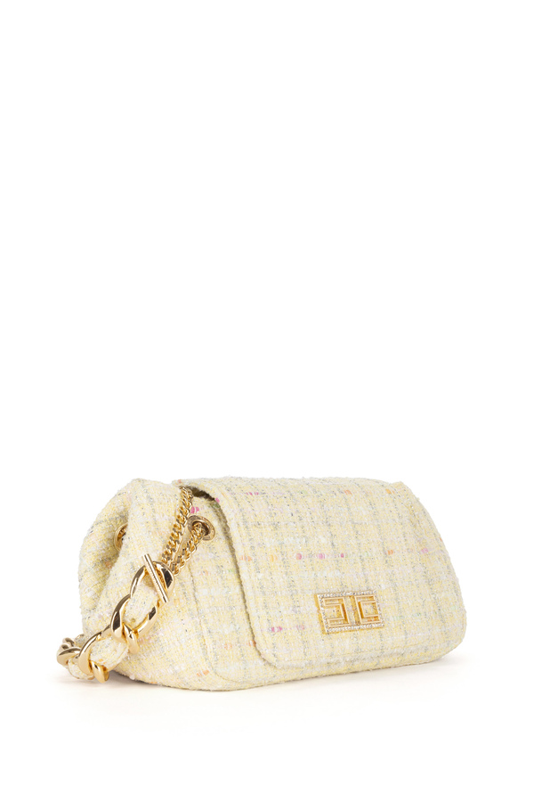 Collection Umhängetasche aus Tweedstoff - Elisabetta Franchi® Outlet