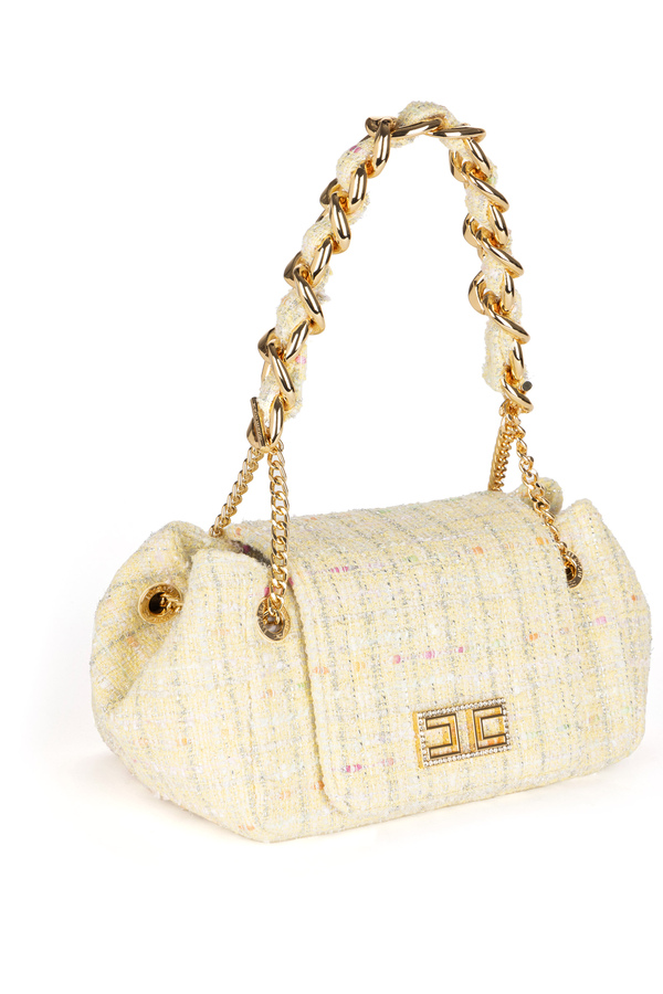Collection Umhängetasche aus Tweedstoff - Elisabetta Franchi® Outlet