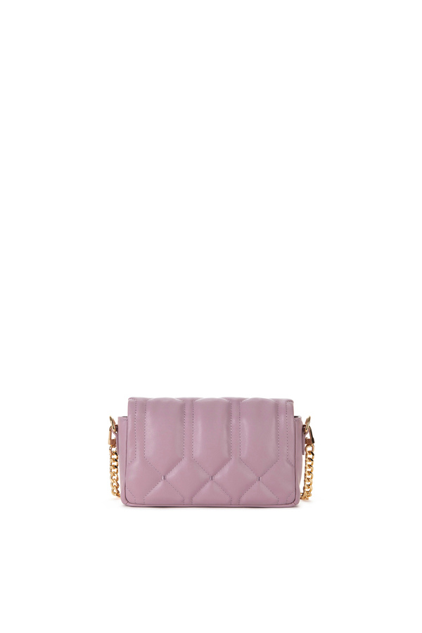 Bolso puffy pequeño con placa con logotipo - Elisabetta Franchi® Outlet