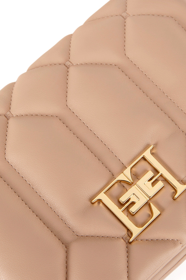 Medium puffy bag with logoed plaque - Elisabetta Franchi® Outlet