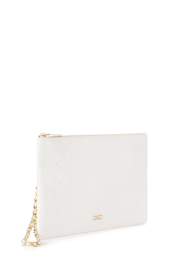 Flat envelope made of glossy synthetic material - Elisabetta Franchi® Outlet