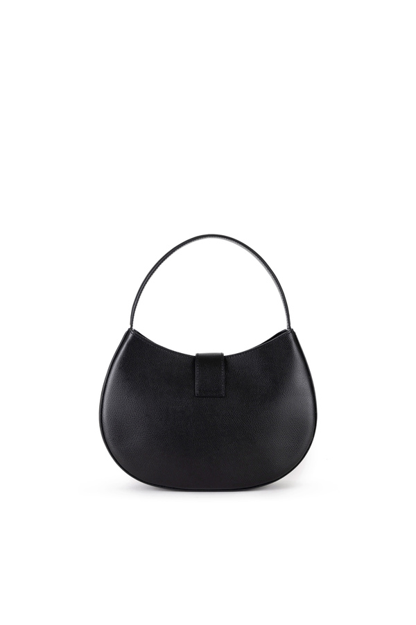 Large hobo bag with metal logo - Elisabetta Franchi® Outlet