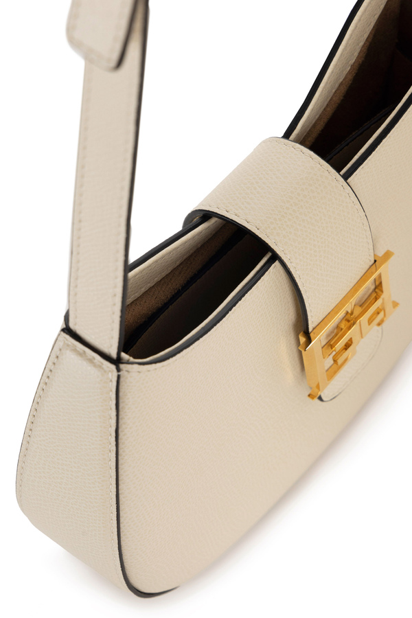 Sac hobo de taille moyenne avec logo en métal - Elisabetta Franchi® Outlet