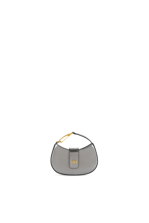 Mini hobo bag with metal logo - Elisabetta Franchi® Outlet