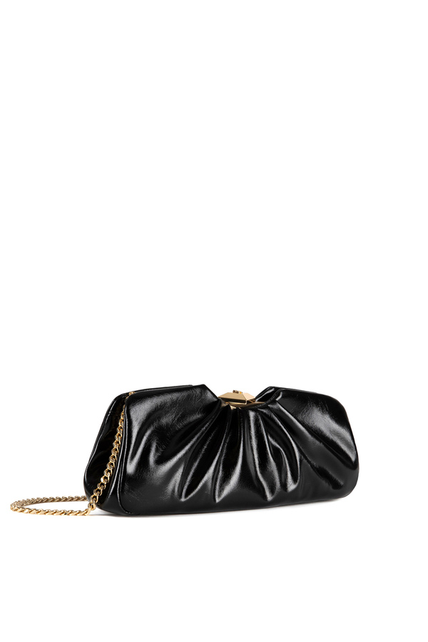 Puffy clutch bag with logoed knob - Elisabetta Franchi® Outlet
