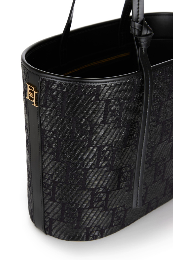 Shopper in tessuto jacquard - Elisabetta Franchi® Outlet