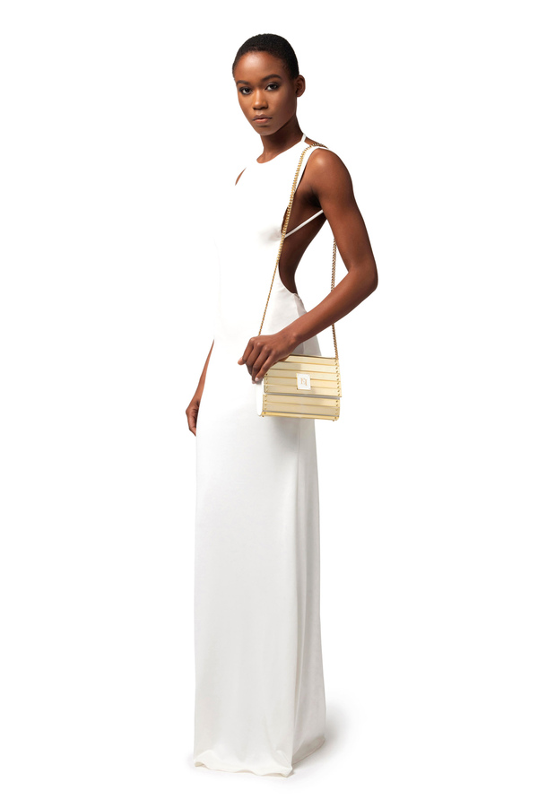 Clutch specchiata con tracolla - Elisabetta Franchi® Outlet