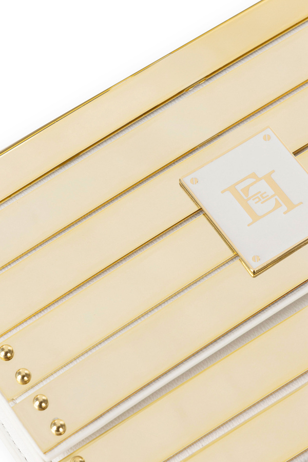 Clutch specchiata con tracolla - Elisabetta Franchi® Outlet