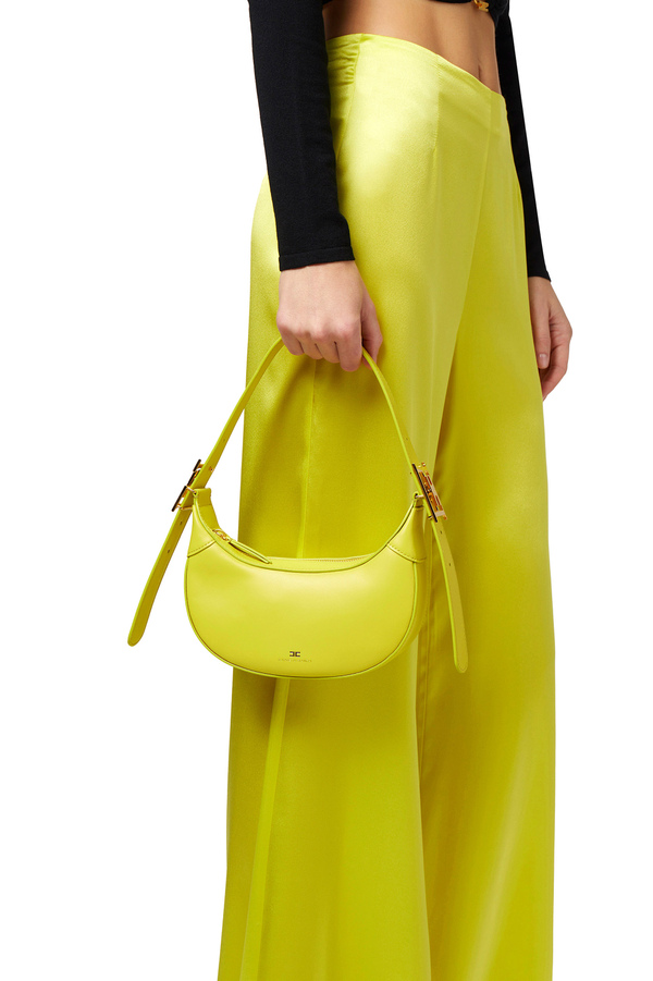 Medium hobo bag with metal buckle - Elisabetta Franchi® Outlet