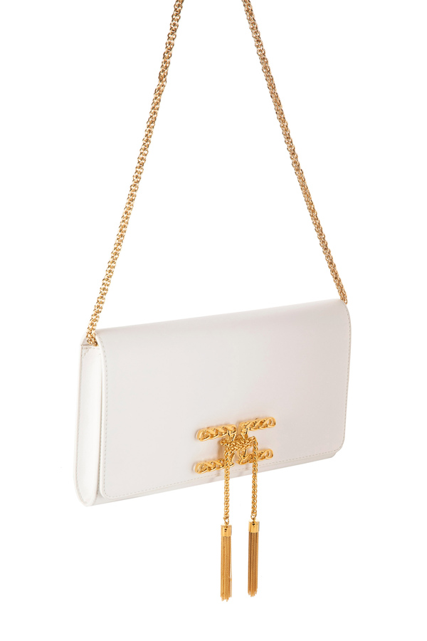 Maxi pouch bag with plaque - Elisabetta Franchi® Outlet