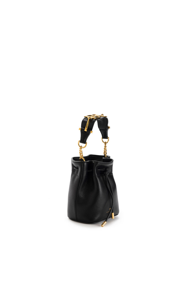 Secchiello in pelle con morsetto in metallo - Elisabetta Franchi® Outlet