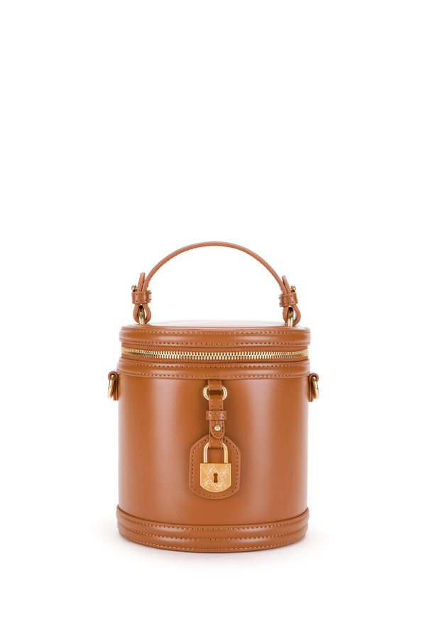 Mini-sac mallette avec cadenas à logo - Elisabetta Franchi® Outlet