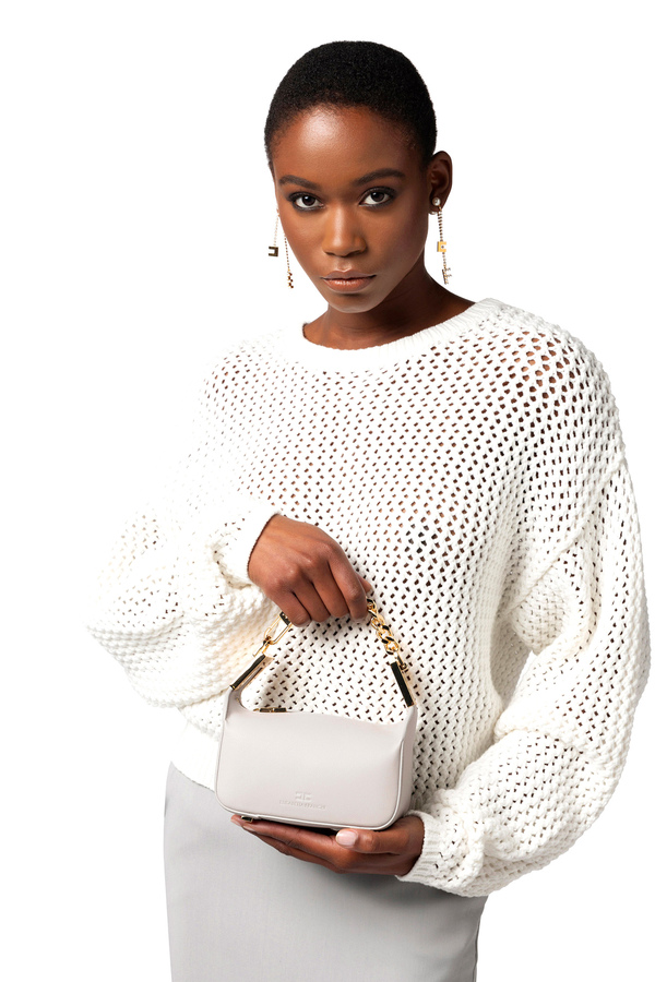 Camera bag with metal horsebit - Elisabetta Franchi® Outlet