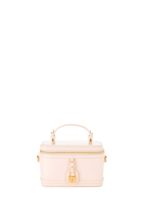 Rectangular vanity bag with logoed padlock - Elisabetta Franchi® Outlet
