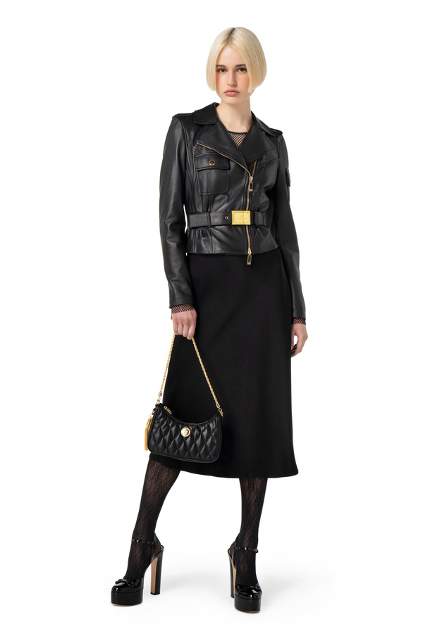 Schultertasche in Matelassé-Optik - Elisabetta Franchi® Outlet