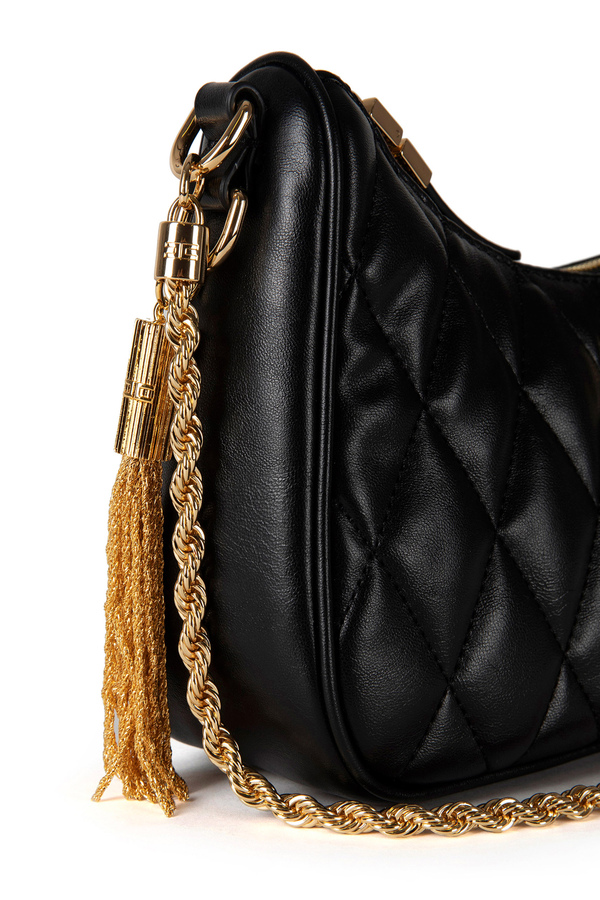 Schultertasche in Matelassé-Optik - Elisabetta Franchi® Outlet